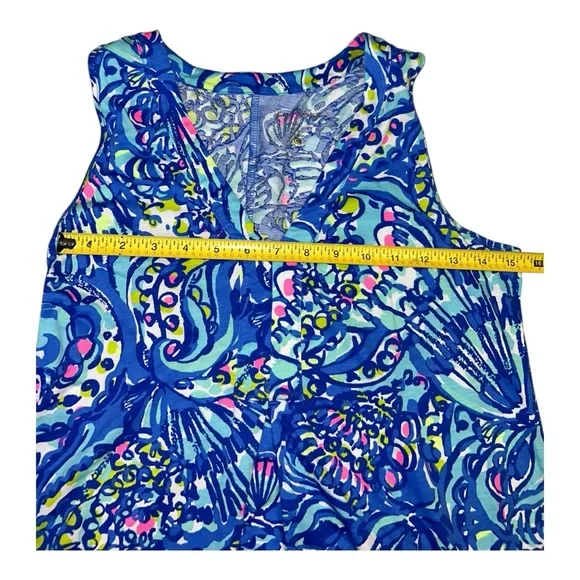 Lilly Pulitzer Amina Dress Small Brilliant Blue Ceviche Sleeveless Dress - Picture 7 of 9